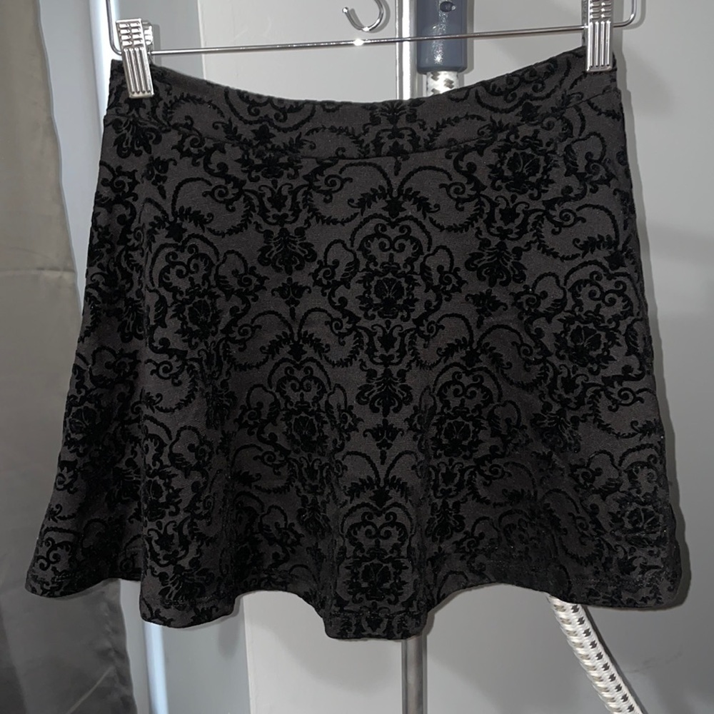 Black mini skirt
